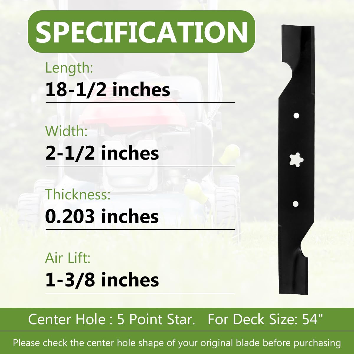 187256 532187256 High Lift Blades for Husqvarna Z254 MZ54 RZ5424